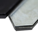 Pixie metallica 9.82"x11.5" paper face glass mosaic wall tile SMOT-GLSPK-PIXMET6MM product shot profile view