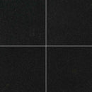 Premium black 24 in x 24 in polished granite floor and wall tile TPREMBLK24240 product shot wall view