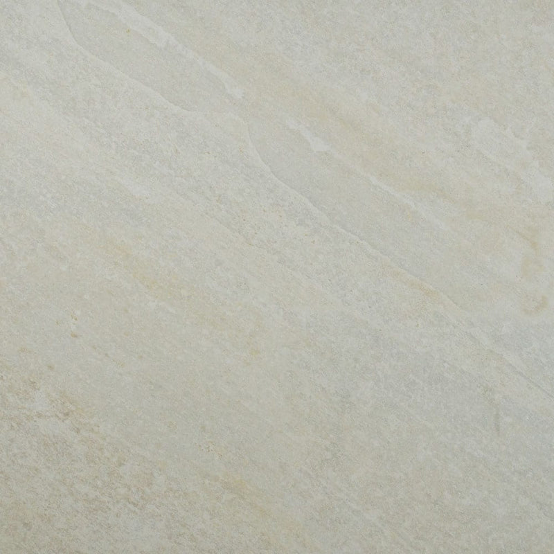 Quartz white 24"x24" glazed porcelain floor and wall tile NQUAWHI2424 product shot wall view