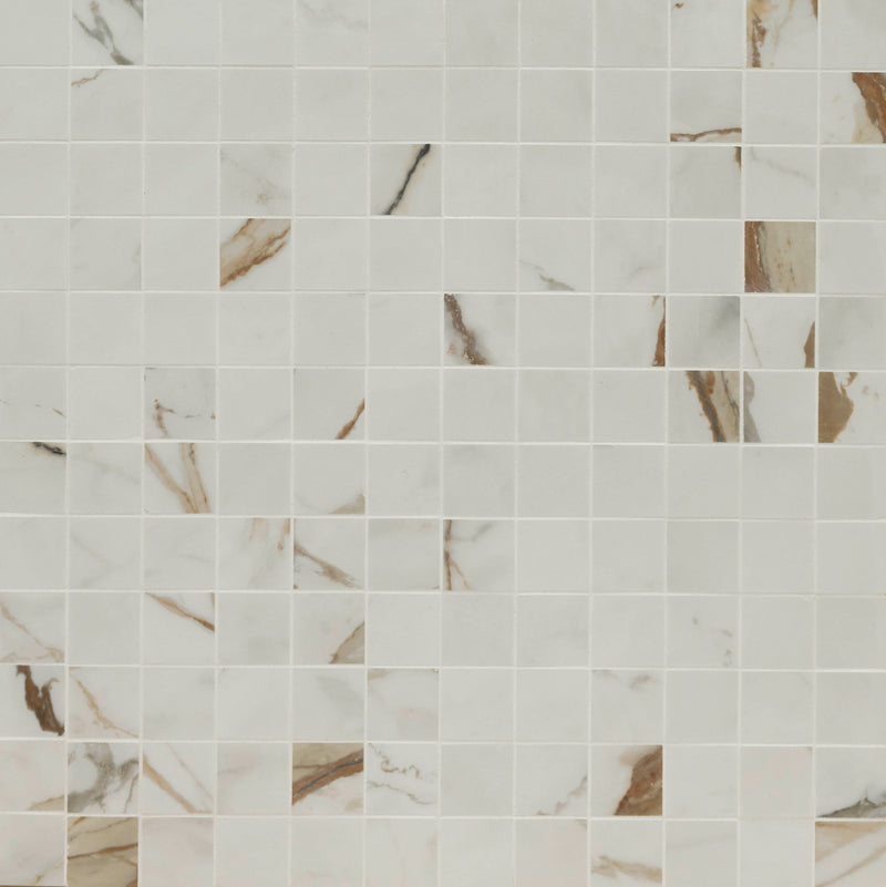 Regallo calacatta marbella 2x2 matte porcelain NREGCALMAR2X2 mosaic tile  msi collection product shot wall view 2