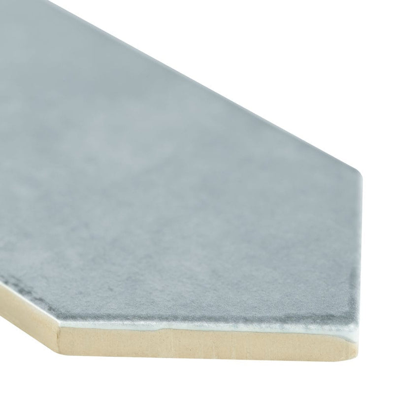 Renzo sky pickett 2.5x13 glossy ceramic blue wall tile NRENSKYPIC2.5X13 product shot profile view