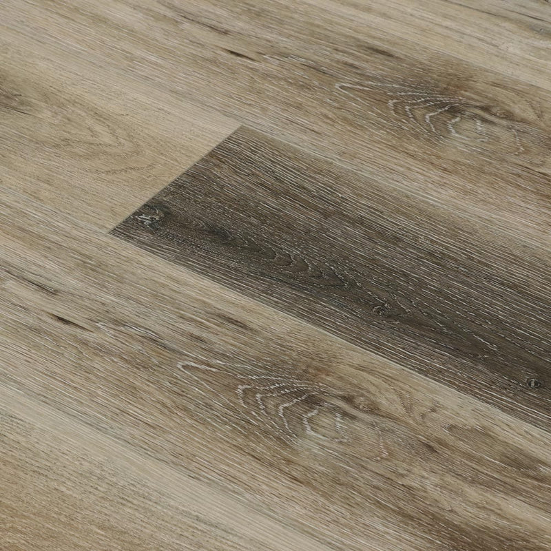 Rigid core vinyl planks 7x48 SPC almond oak 5.2mm 12mil wear layer 1520516 angle view