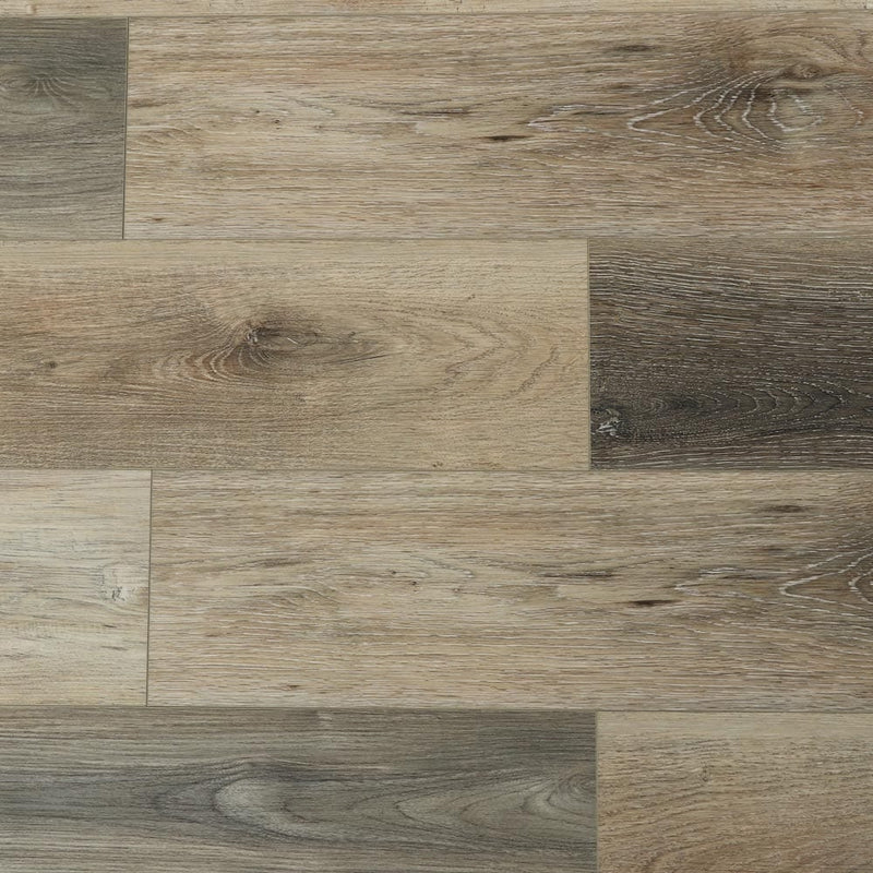 Rigid core vinyl planks 7x48 SPC almond oak 5.2mm 12mil wear layer 1520516 top view
