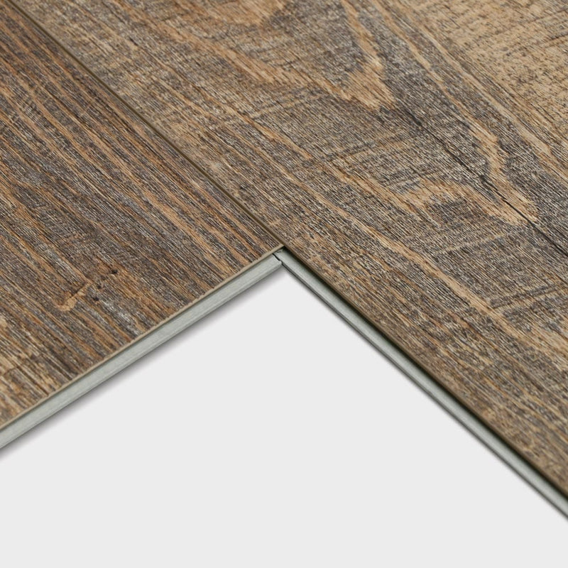 Rigid core vinyl planks 7x48 SPC heritage pecan rustic 5.2mm 12mil wear layer 1520518 profile view