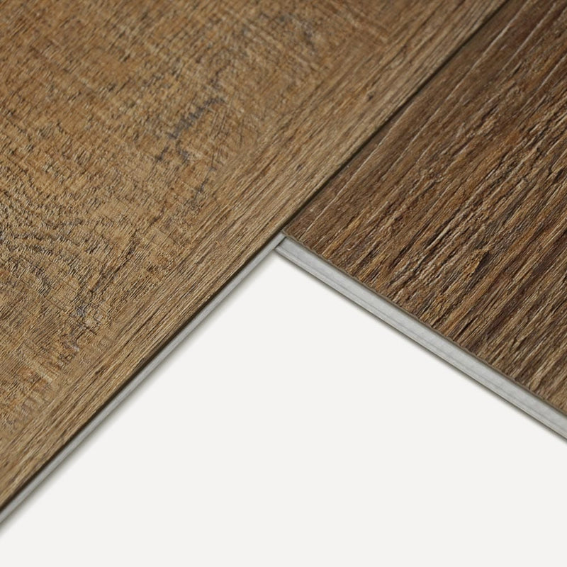 Rigid core vinyl planks 7x48 SPC honey pine rustic 5.2mm 12mil wear layer 1520519 profile view