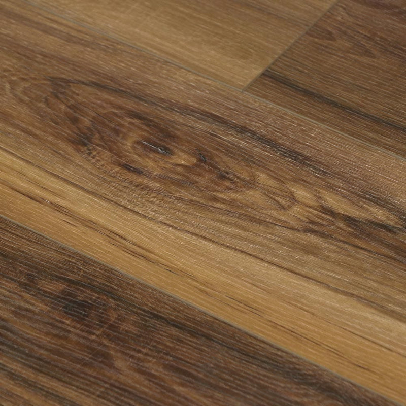 Rigid core vinyl planks 7x59 SPC maroon hickory 5.2mm 20mil wear-layer 1520302 angle view