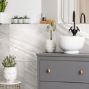 Roman gray 12"x24" glazed porcelain floor and wall tile 1101657 product shot room view