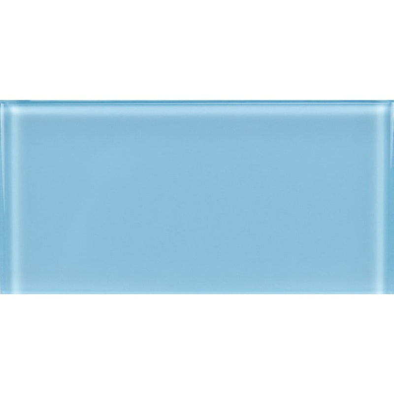 Royal azure 3x6 glossy glass blue subway tile SMOT-GL-T-ROYAZU36 product shot single tile top view1