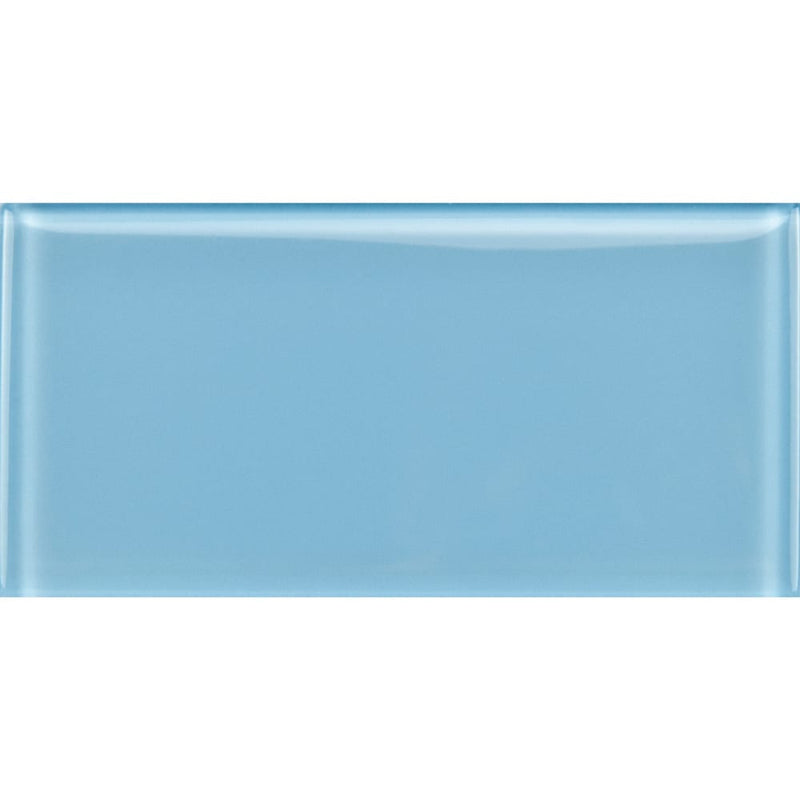 Royal azure 3x6 glossy glass blue subway tile SMOT-GL-T-ROYAZU36 product shot single tile top view