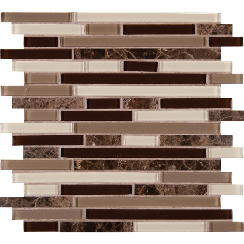 Royal oaks 12X12 glass marble mesh mounted mosaic tile THDWG-SGL-ROBI-8MM product shot multiple tiles close up view