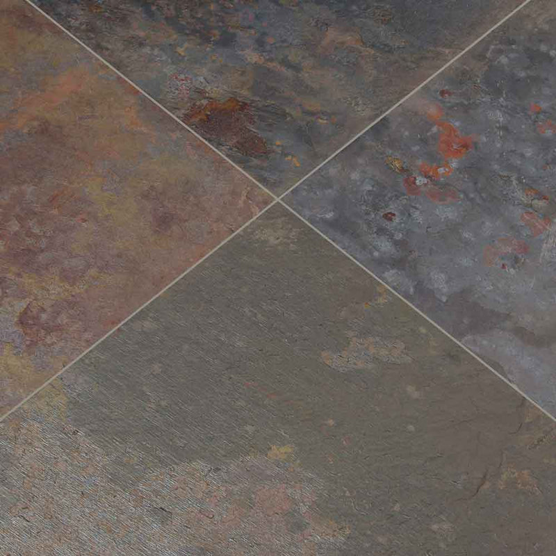 Rustique earth 16 in x 16 in gauged slate floor and wall tile SRUSGLD1616G-C product shot angle view