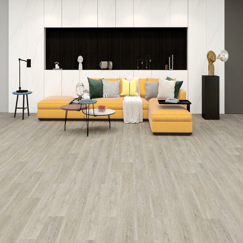 Vinyl Planks SPC Rigid Core LVT New Pluss-5.2mm Thickness, 12mil Super Protect Wearlayer, Pre-attached Premium Pad - DC Collection product shot living room view
