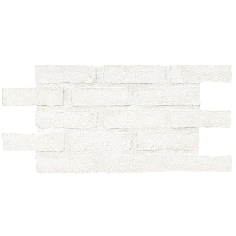 Alpine White 10.5"x28" Clay Brick Mosaic Tile - MSI Collection product shot tile view 2
