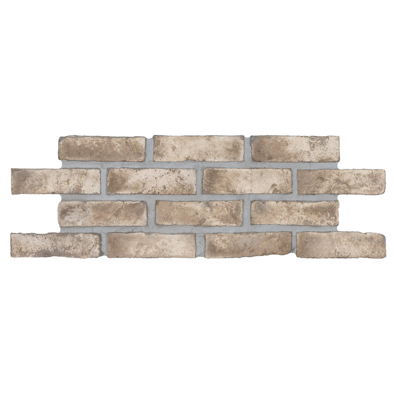 Doverton Gray 10.5"x28" Clay Brick Mosaic Tile - MSI Collection product shot tile view 2
