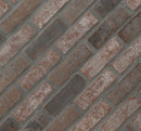 Noble red 10.5 in x 28 in clay brick SMOT-CLABRI-NOBRED2.25X7.5 mosaic sheet wall tile product shot angle view