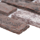 Noble red 10.5 in x 28 in clay brick SMOT-CLABRI-NOBRED2.25X7.5 mosaic sheet wall tile product shot profile view