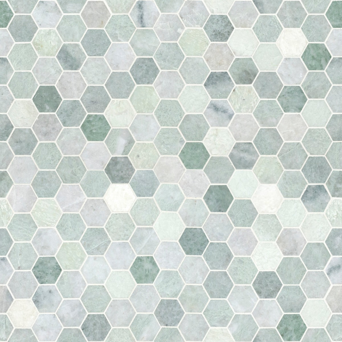 MSI Icelandic Green Hexagon 12"x11.81" Polished Marble Wall Tile