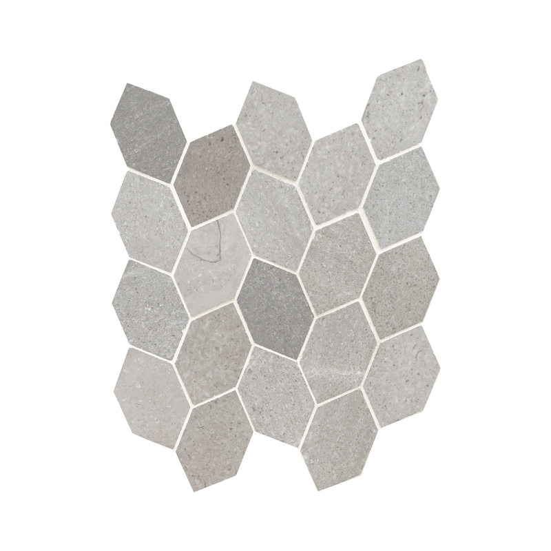 Lilly Pad 12.6"x11.15" Honed Limestone Mesh-Mounted Mosaic Tile - MSI Collection product shot tile view 5