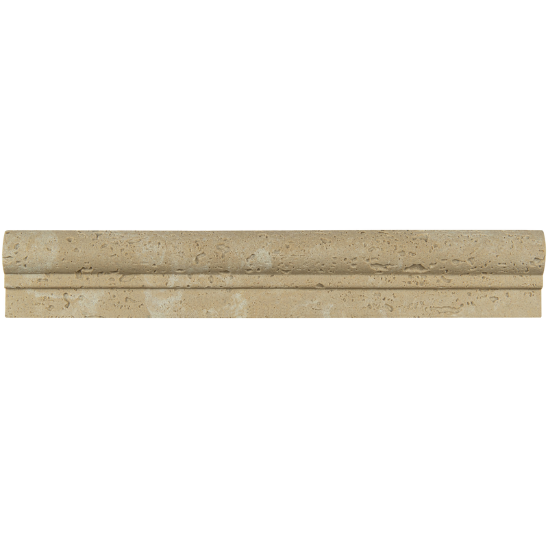 Chiaro 2 in x 12 in honed engineered SMOT-MCR-ECHIA marble crown molding  tile product shot molding view