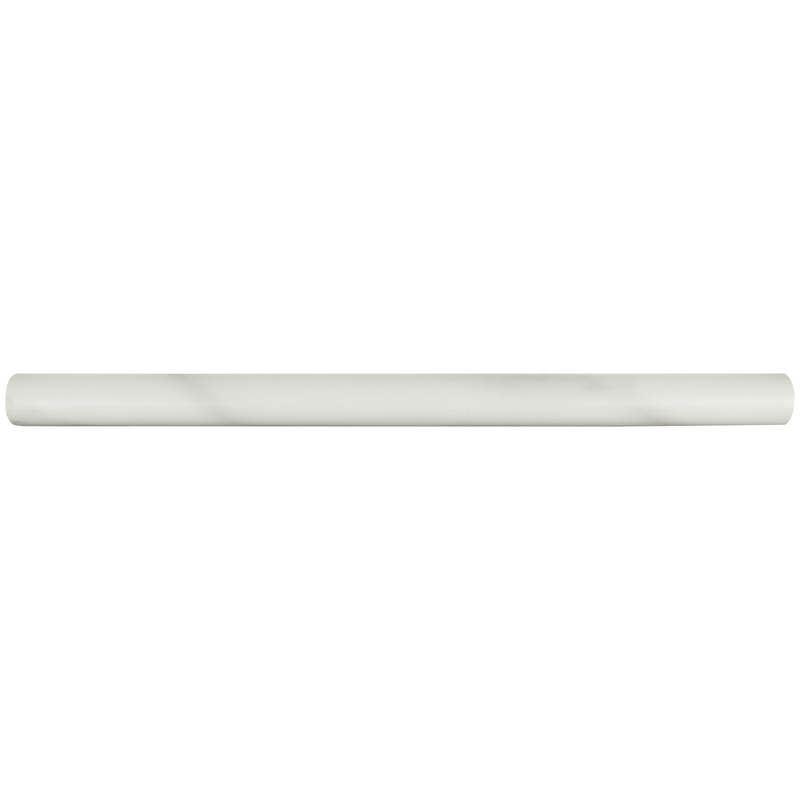 Greecian white  3 4 in x 12 in polished SMOT-MP-RGRE resin pencil molding tile product shot molding view