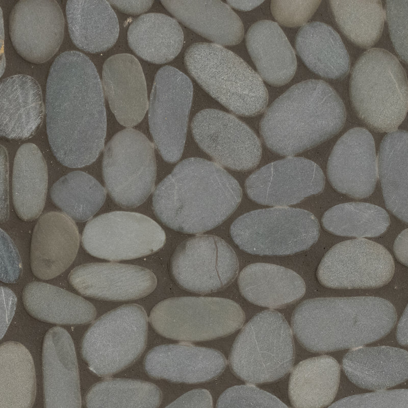 Sliced Island Pebble 12"x12.2" Tumbled Quartz Mosaic Tile - MSI Collection product shot tile view