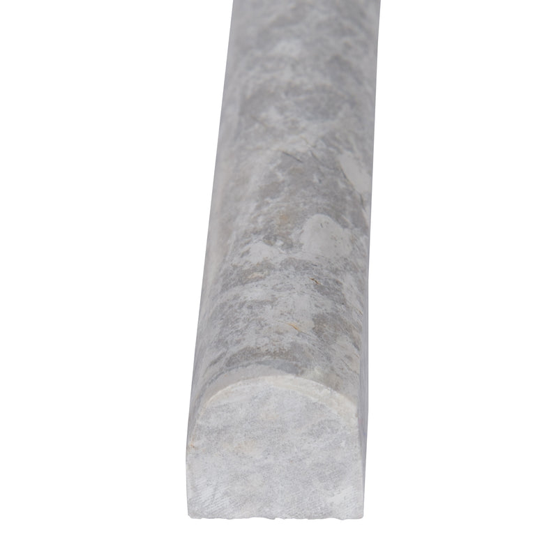 Fantasy gray  3 4 in x 12 in polished SMOT-PENCIL-FANGRY marble pencil molding tile product shot profile view