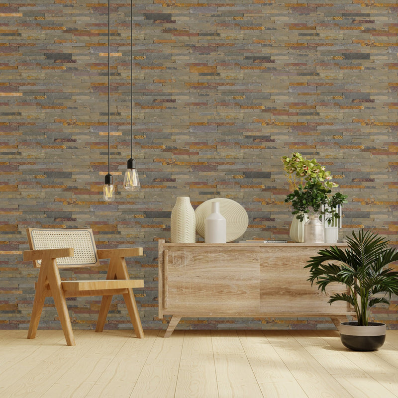 Gold Rush Veneer Peel and Stick 6"x12" Matte Quartz Wall Tile - MSI Collection product shot sitting view