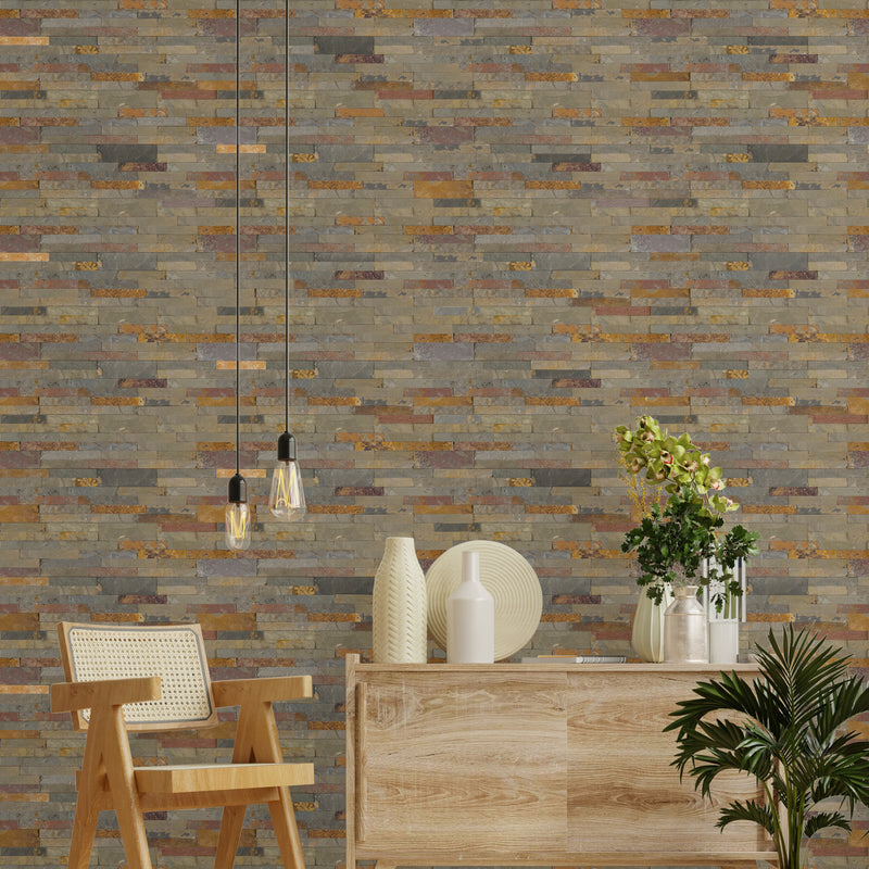 Gold Rush Veneer Peel and Stick 6"x12" Matte Quartz Wall Tile - MSI Collection product shot sitting view 2