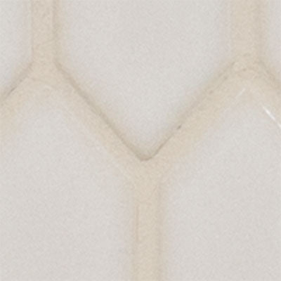 Antique White 10.35"x14.57" Ceramic Picket Glossy Mosaic Tile product shot profile view 2