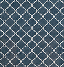 Bay blue arabesque 10.83 in x 15.50 in ceramic SMOT-PT-BAYBLU-ARABESQ mesh mounted mosaic tile product shot wall view