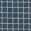 Bay blue arabesque 10.83 in x 15.50 in ceramic SMOT-PT-BAYBLU-ARABESQ mesh mounted mosaic tile product shot angle view