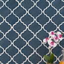 Bay blue  arabesque 10.83 in x 15.50 in ceramic SMOT-PT-BAYBLU-ARABESQ mesh mounted mosaic tile room shot bathroom view 4