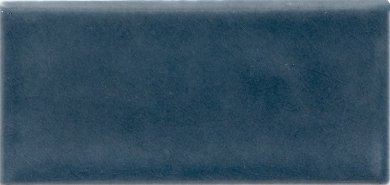 Bay blue beveled 3 in x 6 in handcrafted SMOT-PT-BAYBLU36 ceramic subway tile product shot tile view