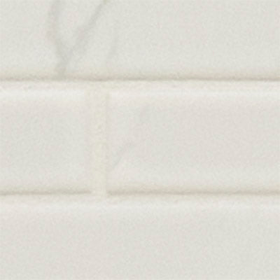 Carrara 11.81"x12.01" Matte Porcelain Floor and Wall Tile product shot wall closeup view