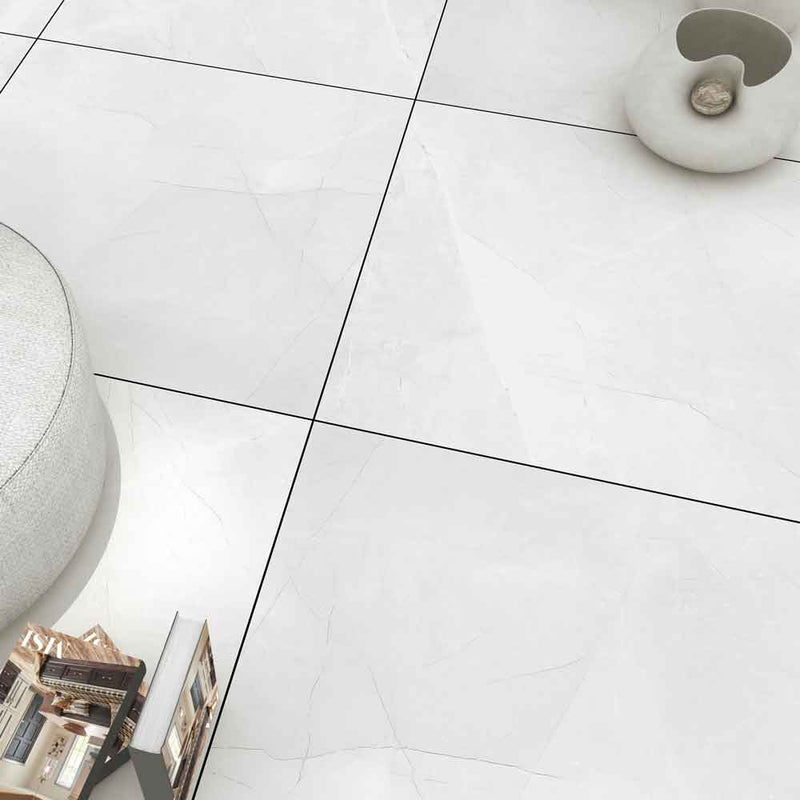 Sande ivory 24x24 matte porcelain floor and wall tile NSANIVO2424 product shot bathroom view 2