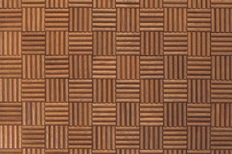 Sapele Madlen Mesh-mounted Wood Mosaic Wall Tile 985005 top wide view