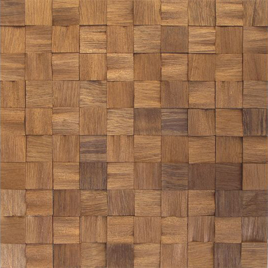 Sapele Natural Mesh-mounted wood Mosaic Wall Tile 985004 top view