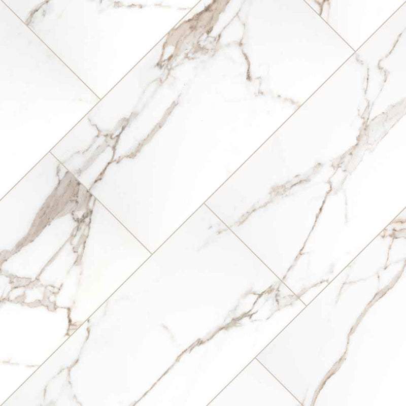 Savoy crema 12x24 polished porcelain floor and wall tile NSAVCRE1224P product shot angle view