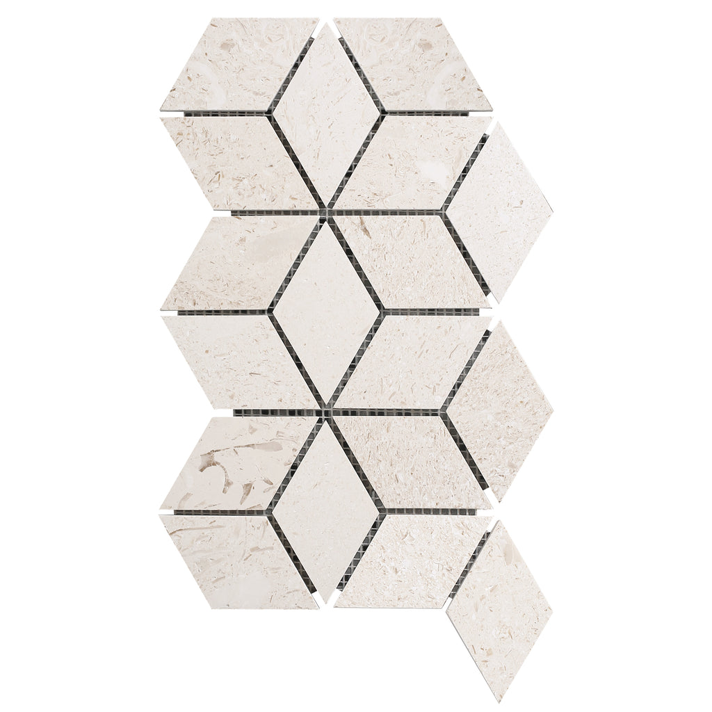 Shell Stone White Limestone Tiles 24x24 Floor and Wall Tile - Belair