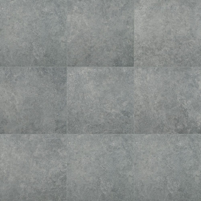 Silver trav 24"x24" matte porcelain paver floor tile LPAVNSILTRA2424 shot top view