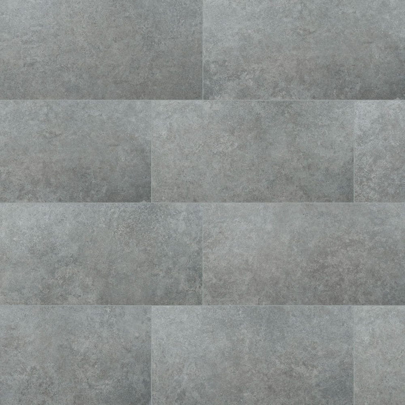 Silver trav 24"x48" glazed porcelain floor and wall tile NSILTRA2448 product shot multiple tiles top view