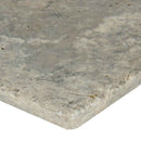 Silver Pattern Honed unfilled chipped brushed Travertine Floor And Wall Tile TTSIL-PAT-HUCB product shot profile view