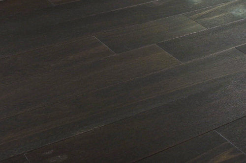 Solid Hardwood 4.75" Wide, 48" RL, 3/4" Thick Wirebrushed Acacia Simply Black Floors - Mazzia Collection product shot tile view 2