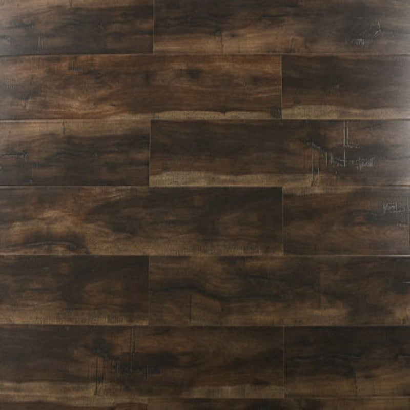 Laminate Hardwood 6.50" Wide, 48" RL, 12mm Thick Textured Smokey Walnut Floors - Mazzia Collection product shot tile view