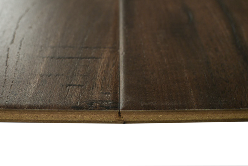Laminate Hardwood 6.50" Wide, 48" RL, 12mm Thick Textured Smokey Walnut Floors - Mazzia Collection product shot tile view 3