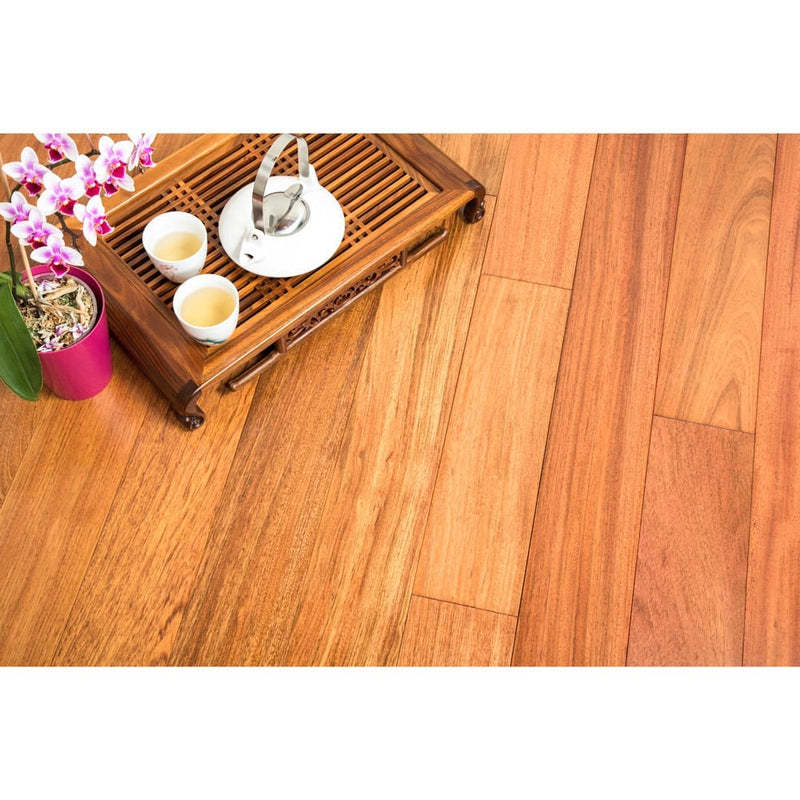 Solid Hardwood Floors Brazilian Cherry Jatoba Pre-finished 3.25 Premium Collection SHWSAC239 angle-view