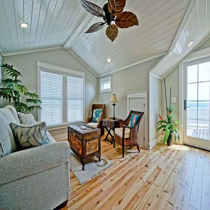 Solid Hardwood Caribbean Heart Pine 5" Wide, 84" RL, 3/4" Thick Smooth Special Floors - Bellfloor Collection