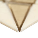 Stella gold 8.5"x14.88" paper face glass mosaic wall tile SMOT-GLSB-STEGLD6MM product shot profile view