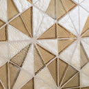Stella gold 8.5"x14.88" paper face glass mosaic wall tile SMOT-GLSB-STEGLD6MM product shot wall view 2