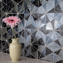 Stella metallica 8.5"x14.88" paper face glass mosaic wall tile SMOT-GLSB-STEMET6MM product shot room view 2